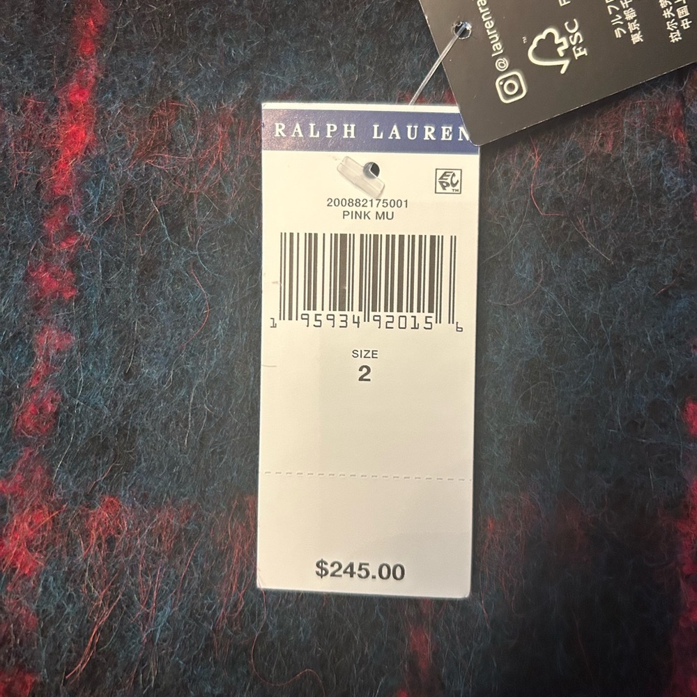 Women’s Ralph Lauren Plaid Wool Mini Skirt Size 2 NWT - Picture 3 of 5